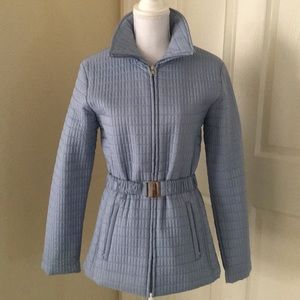 Nine West Blue Quilted Jacket Small